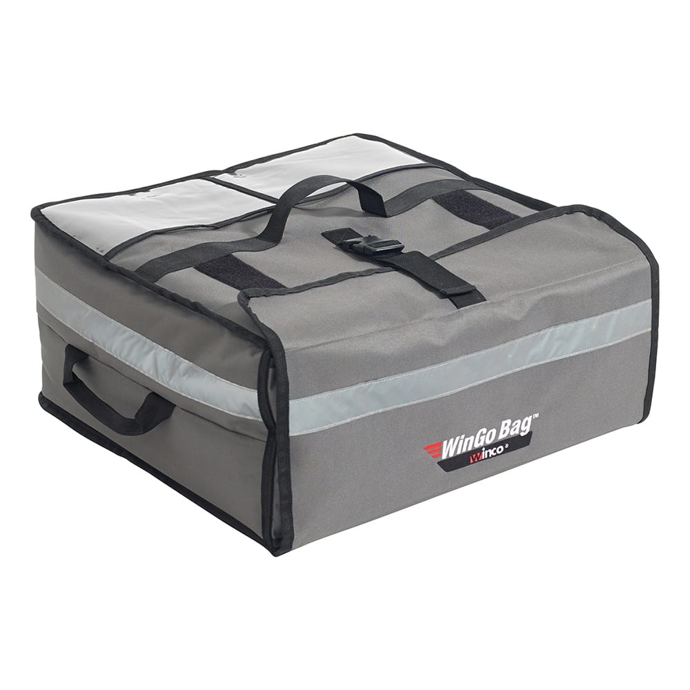080-BGPZ2109 WinGo Bag™ Pizza Delivery Bag - 21 1/2" x 21 1/2" x 9"H, Polyester, G...