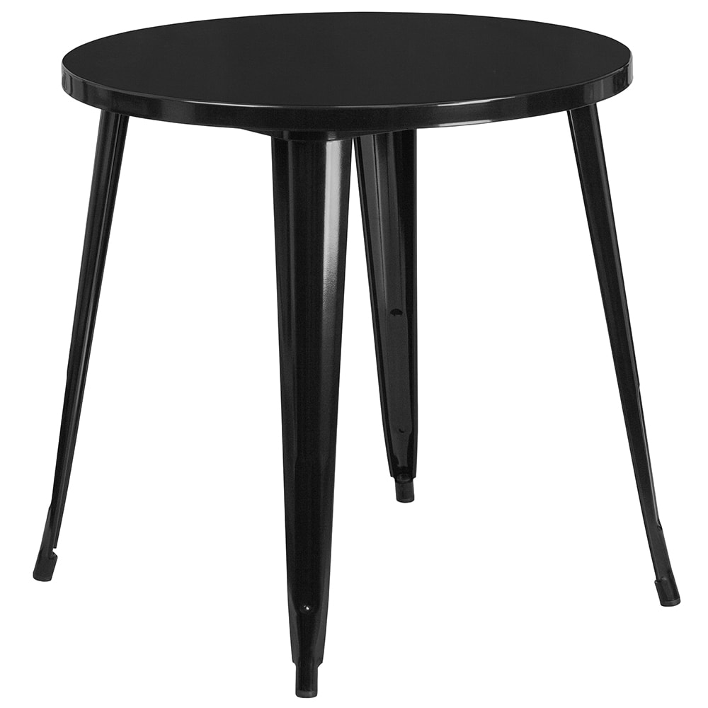 916-CH5109029BK 30" Round Dining Height Table - Metal, Black