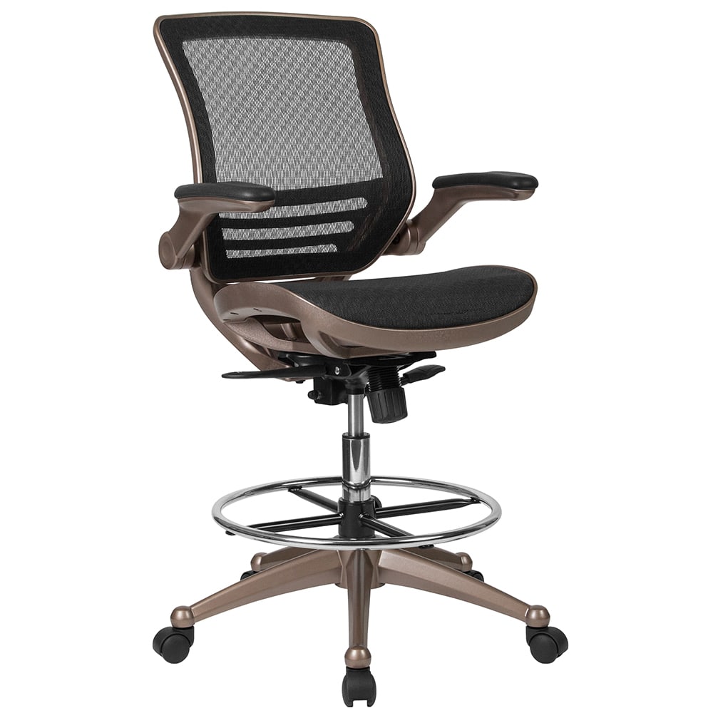 916-BLLB8801XD Swivel Office Chair w/ Mid Back - Black Mesh Back & Seat
