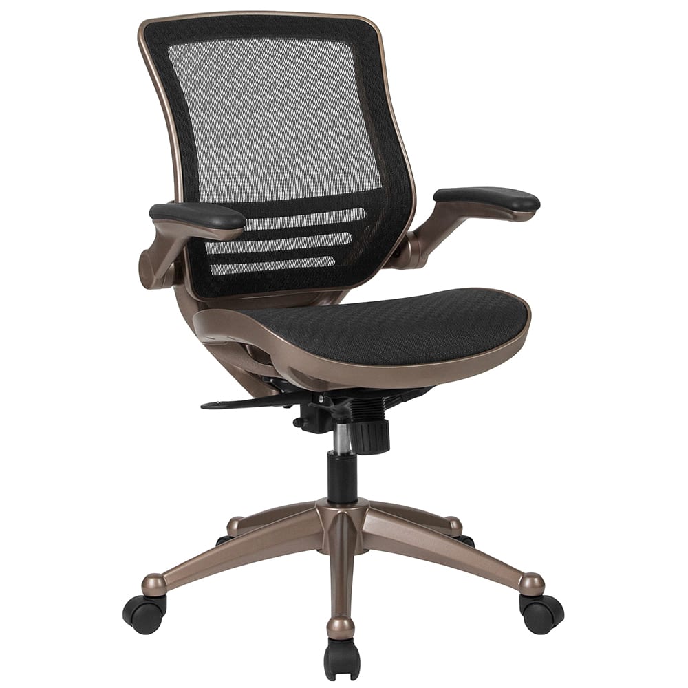 916-BL8801X Swivel Office Chair w/ Mid Back - Black Mesh Back & Seat