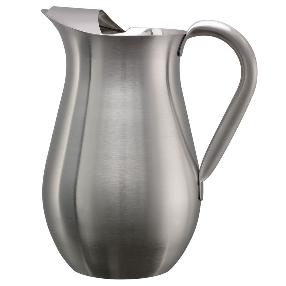 Service Ideas WPB2BSDW 44 oz Insulated Bell Pitcher - Brushed Stainless Steel