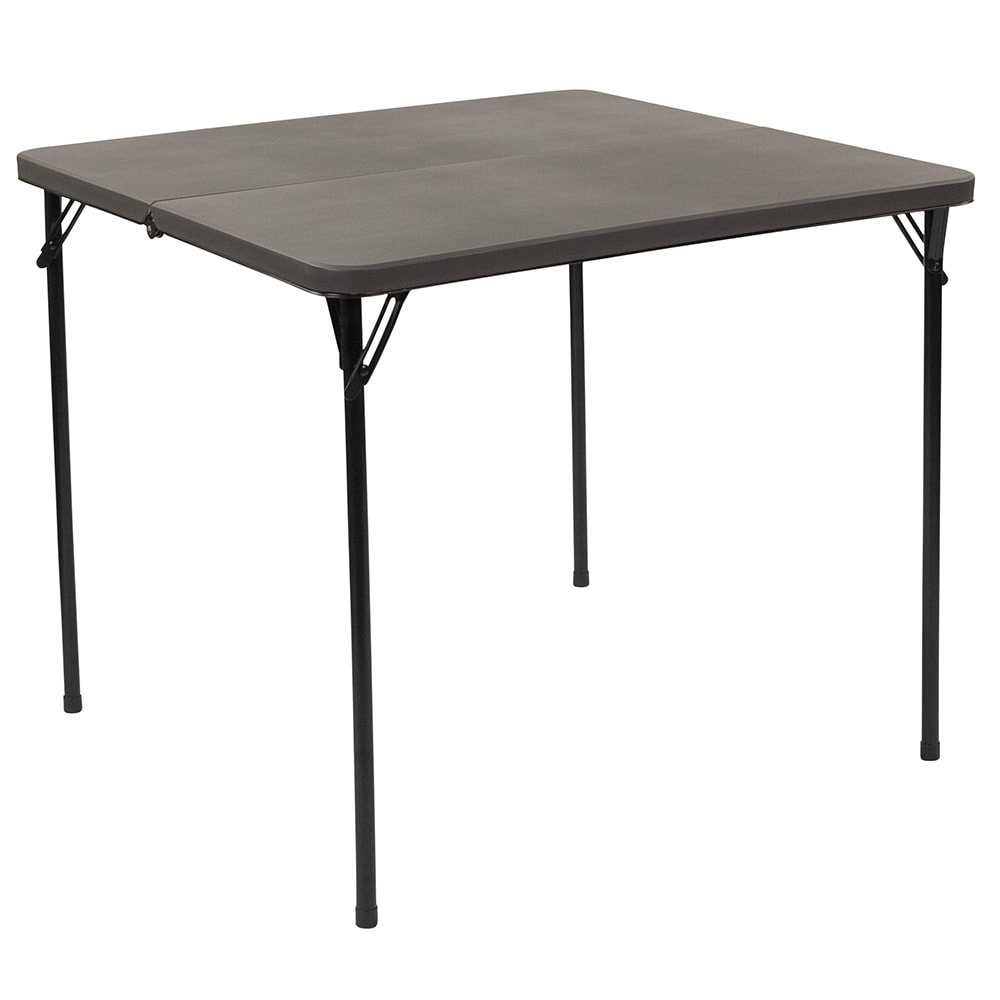 916-DADLF86DG 34" Square Folding Table w/ Dark Gray Plastic Top, 28 1/2"H