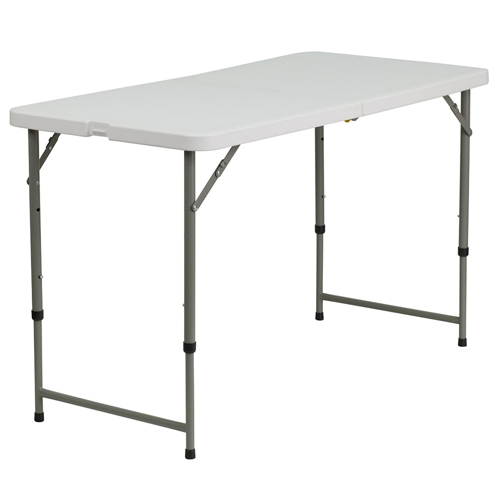 916-DADYCZ122Z2 Rectangular Folding Table w/ Granite White Plastic Top - 47 3/4"W x 23 3/4&q...
