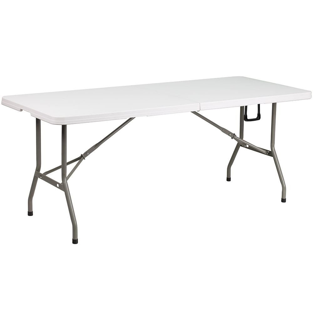916-DADYCZ183Z Rectangular Folding Table w/ Granite White Plastic Top - 72"W x 30"D x 2...