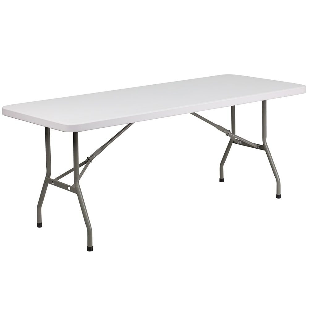 916-DADYCZ183BGW Rectangular Folding Table w/ Granite White Plastic Top - 72"W x 30"D x...