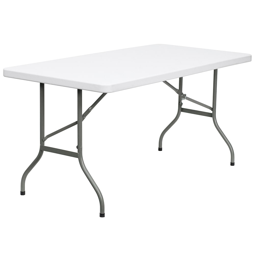 916-DADYCZ152 Rectangular Folding Table w/ Granite White Plastic Top - 60"W x 30"D x 29...