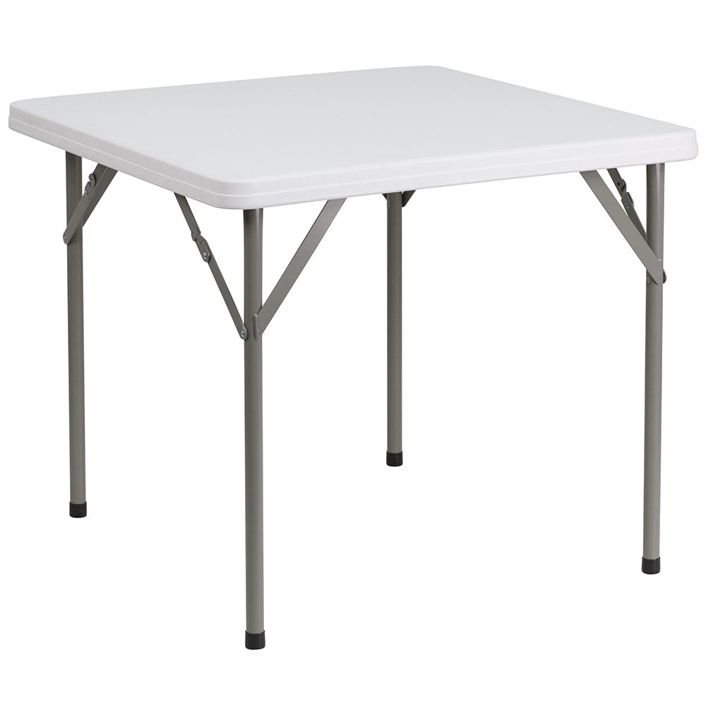 916-DADYCZ86GG 34 1/4" Square Folding Table w/ Granite White Plastic Top, 29 1/2"H