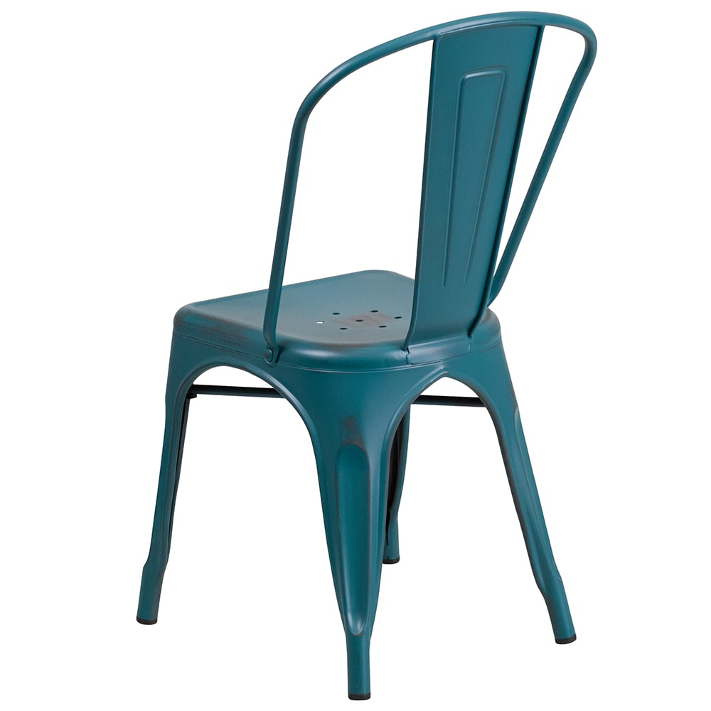 Flash Furniture ET-3534-KB-GG Stacking Chair w/ Vertical Slat Back ...