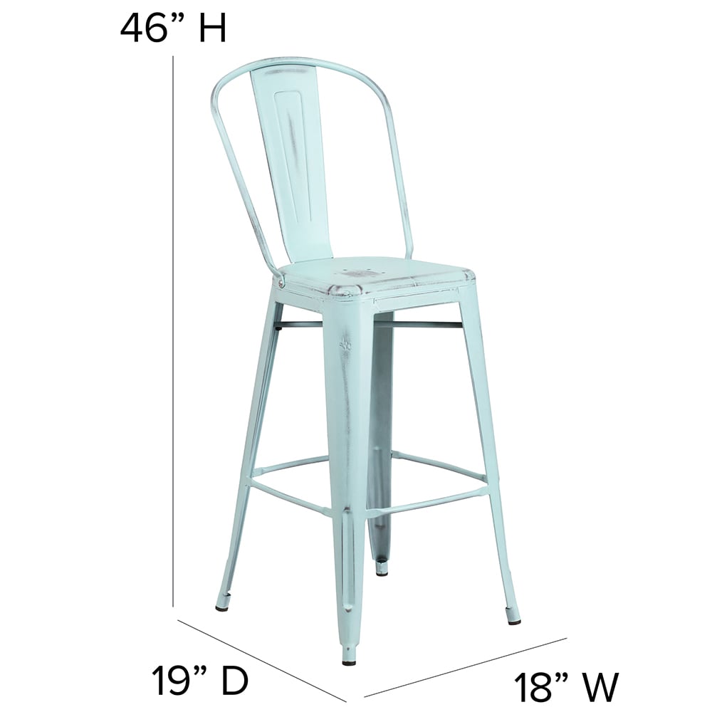 Green metal stool sale