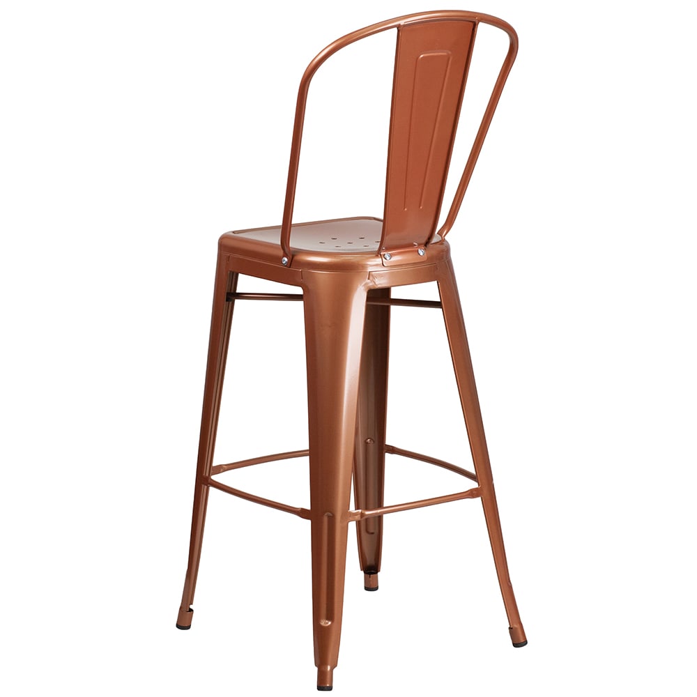 Flash Furniture ET-3534-30-POC-GG Bar Stool w/ Curved Back