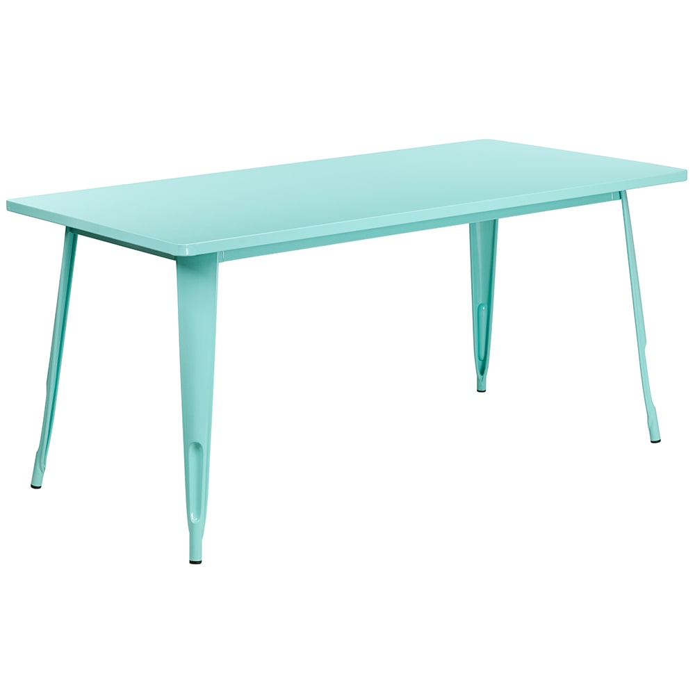 916-ETCT005MINT Rectangular Dining Height Table - 63"W x 31 1/2"D, Steel, Mint