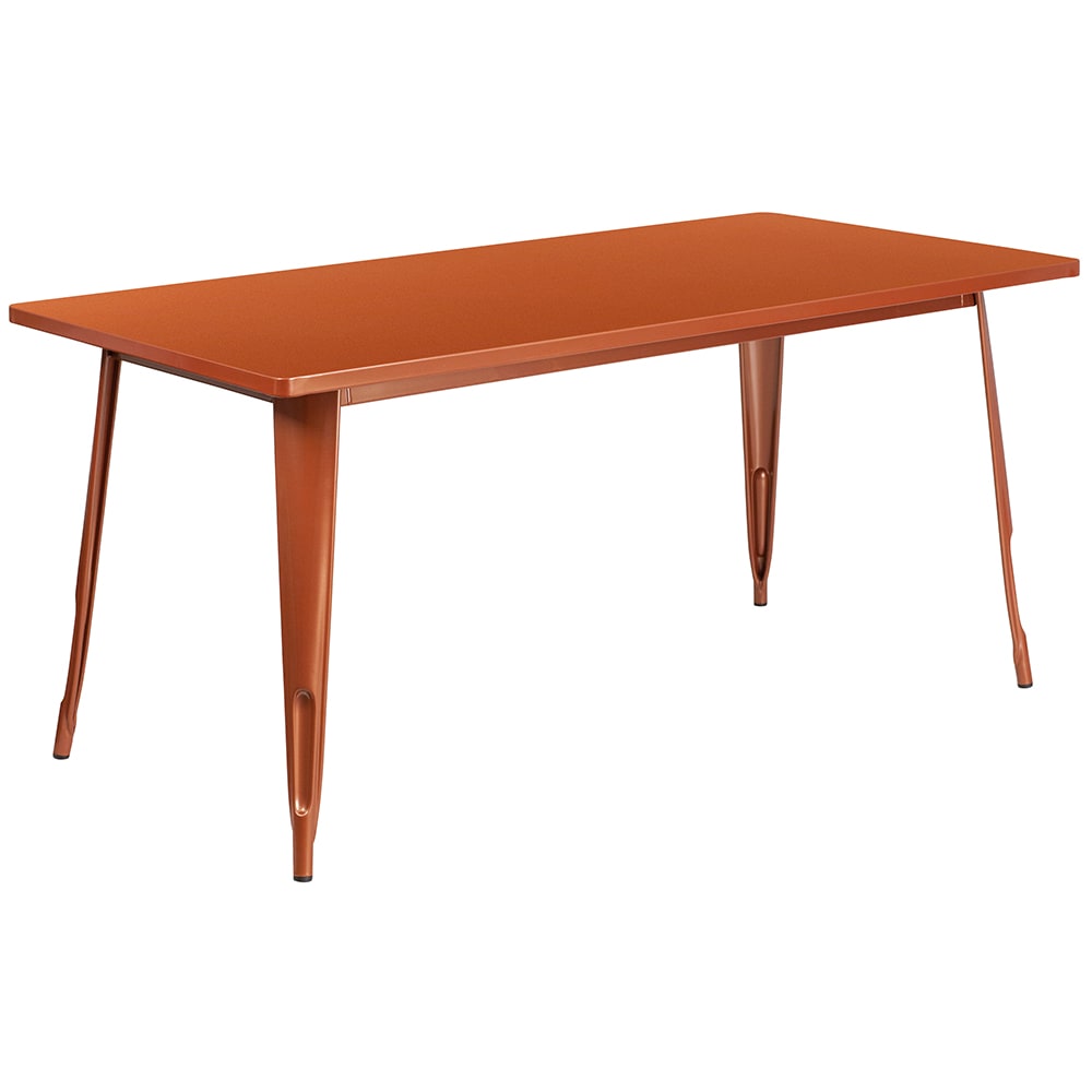 916-ETCT005POC Rectangular Dining Height Table - 63"W x 31 1/2"D, Steel, Copper