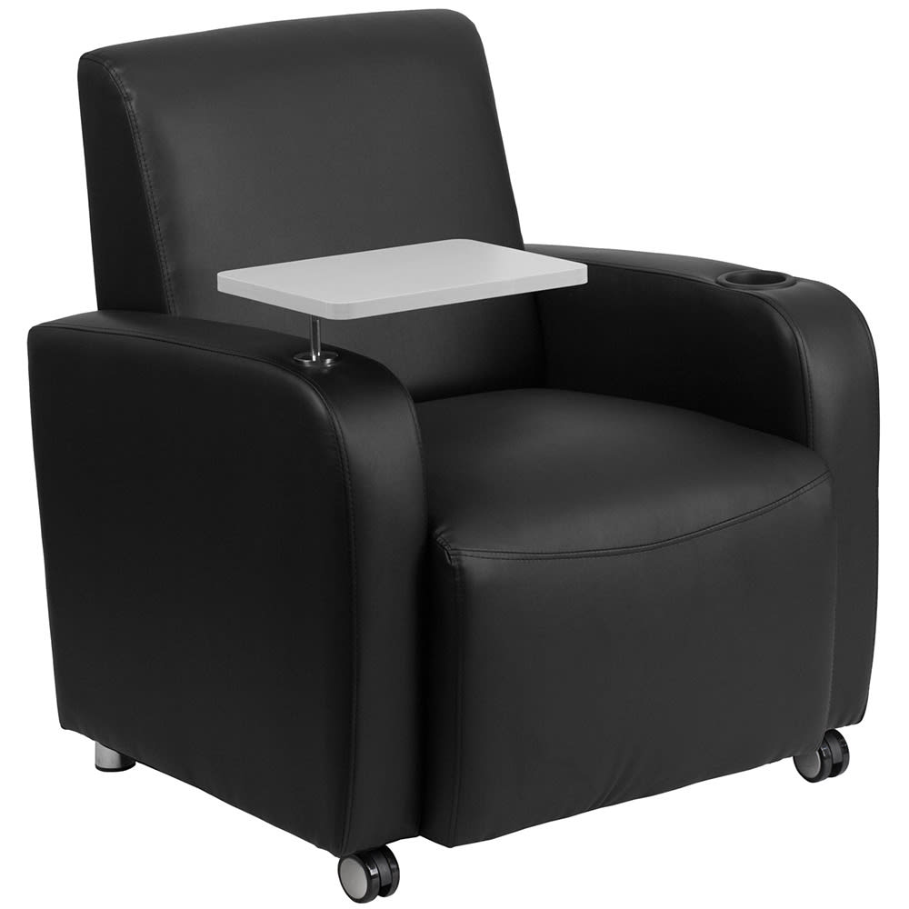 916-BT8217BKCS Guest Chair w/ Tablet Arm -  Black LeatherSoft Upholstery