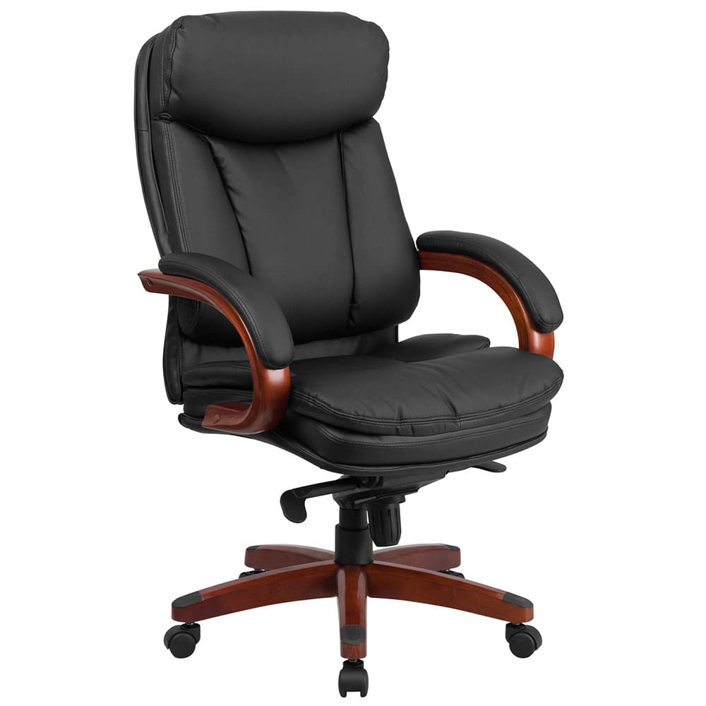916-BT90171HS Swivel Office Chair w/ High Back - Black LeatherSoft Upholstery
