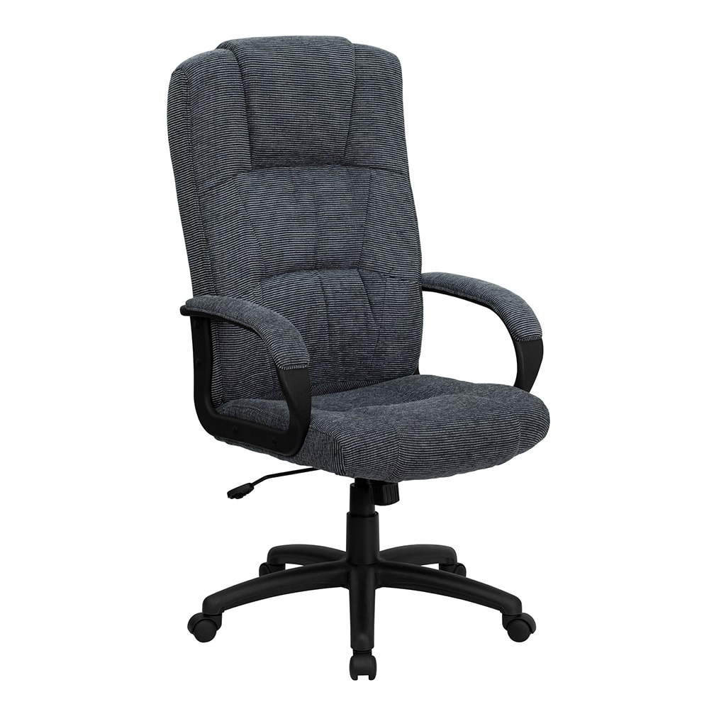 916-BT9022BK Swivel Office Chair w/ Mid Back - Gray Polyester Upholstery