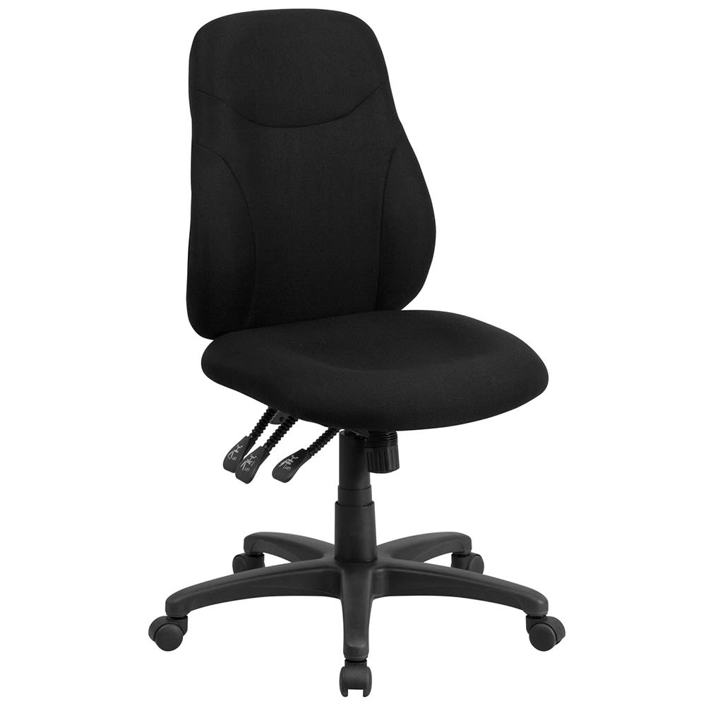 916-BT90297M Swivel Office Chair w/ Mid Back - Black Polyester Upholstery