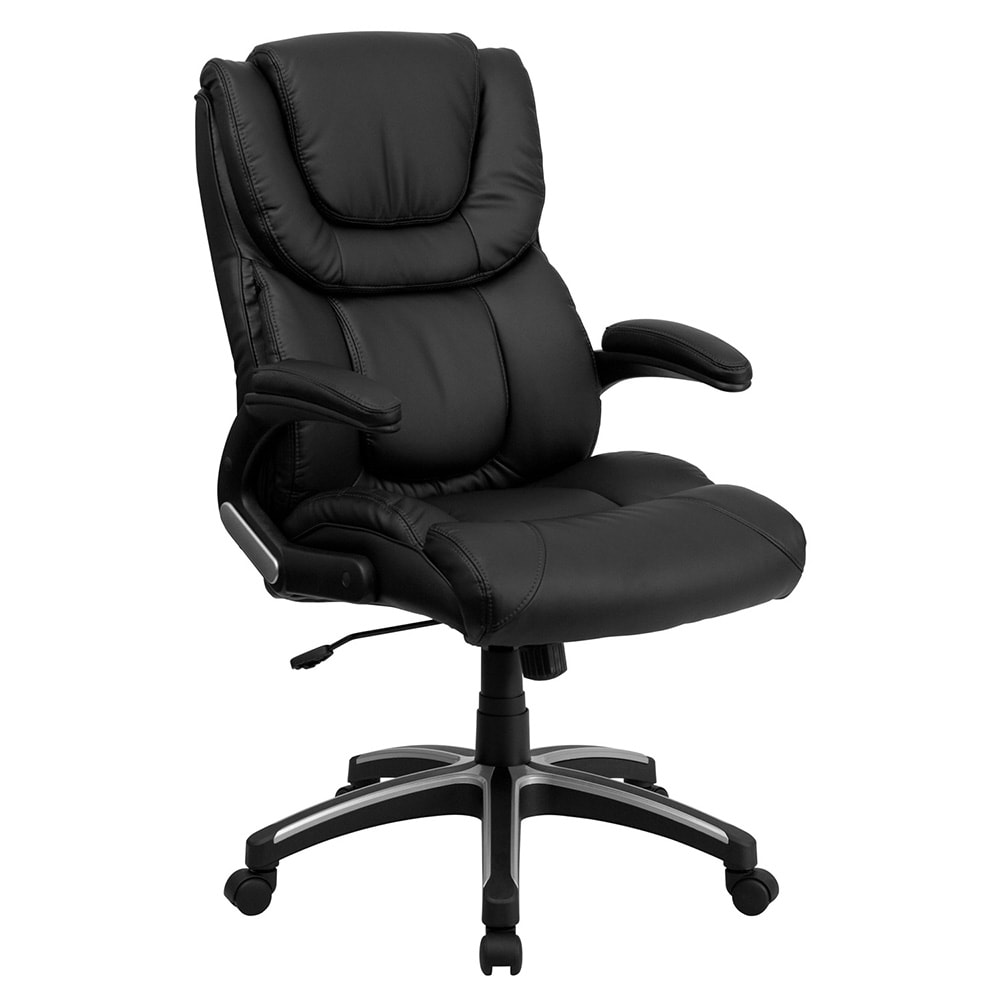 916-BT9896H Swivel Office Chair w/ High Back - Black LeatherSoft Upholstery