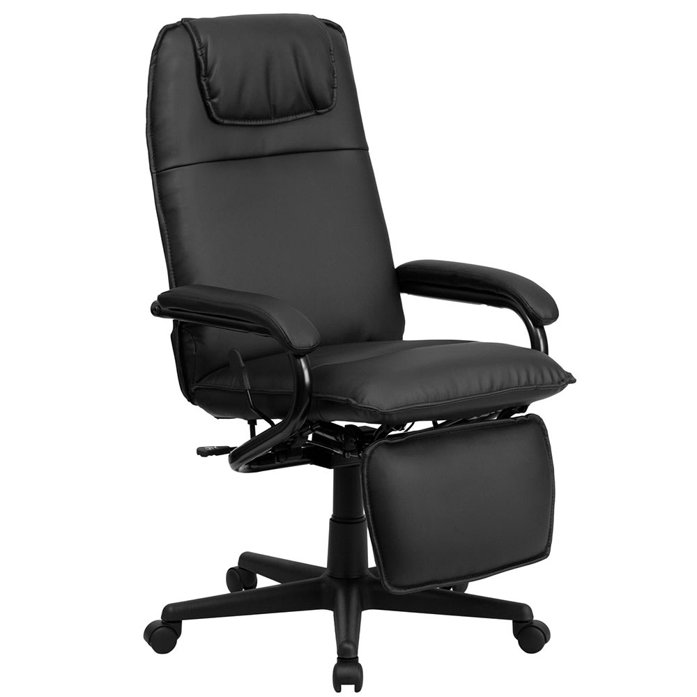916-BT70172BK Reclining Swivel Office Chair w/ High Back - Black LeatherSoft Upholstery