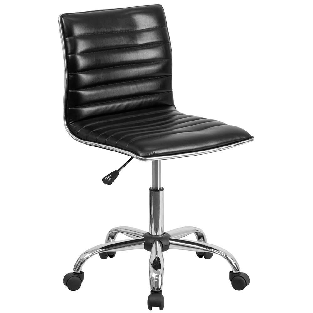 Flash Furniture DS-512B-BK-GG Swivel Task Chair w/ Low Back - Black Vinyl Upholstery