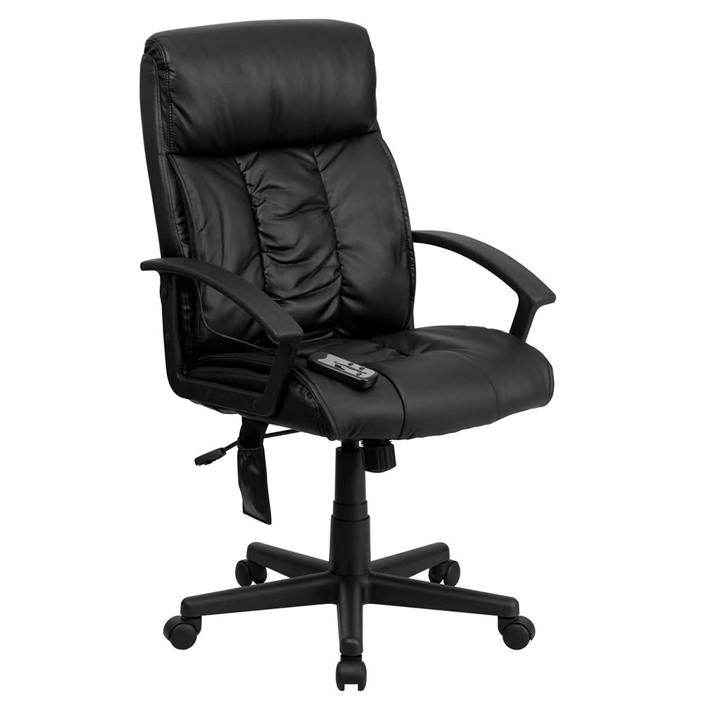 916-BT9578P Swivel Office Chair w/ High Back - Black LeatherSoft Upholstery