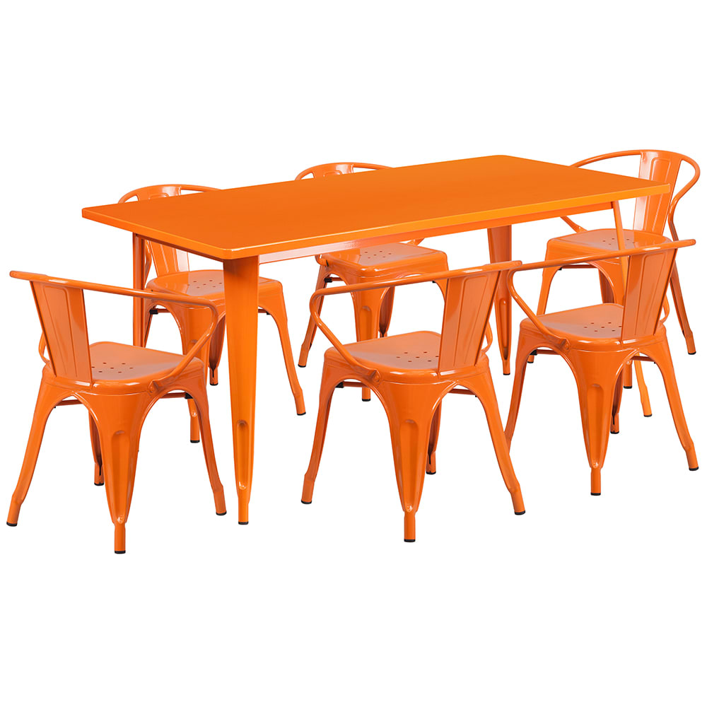 916-ETCT005670OR Rectangular Table & (6) Chair Set - 63"W x 31 1/2"D x 29 1/2"...