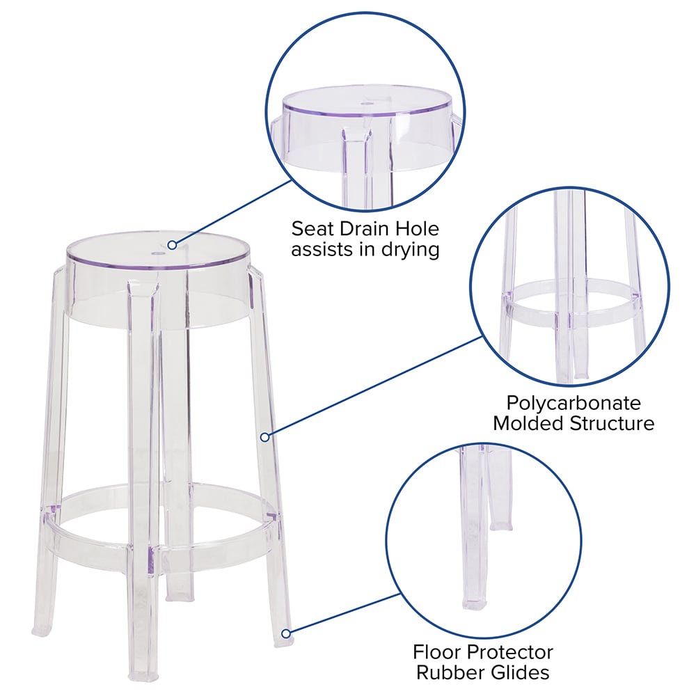 Flash furniture ghost counter stool back in transparent crystal deals