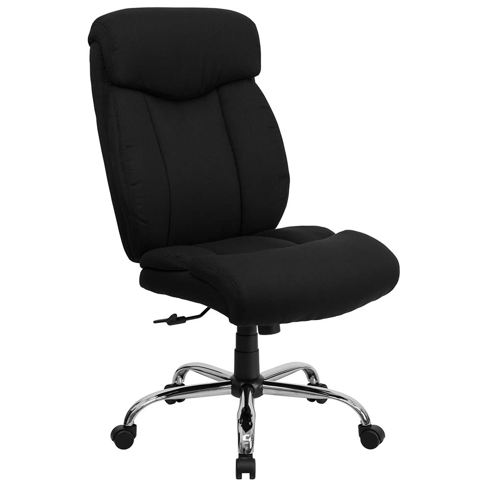916-GO1235BKFAB Swivel Big & Tall Office Chair w/ High Back - Black Fabric Upholstery