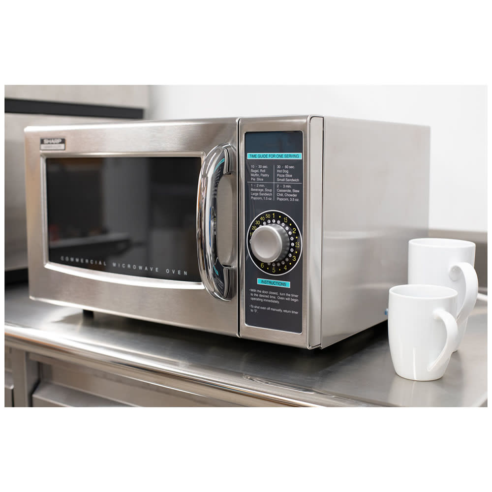 Sharp® R-21LCFS 1000 Watt Medium Duty Commercial Microwave Oven With Dial  Control - 20 1/2L x 16W x 12 1/8H