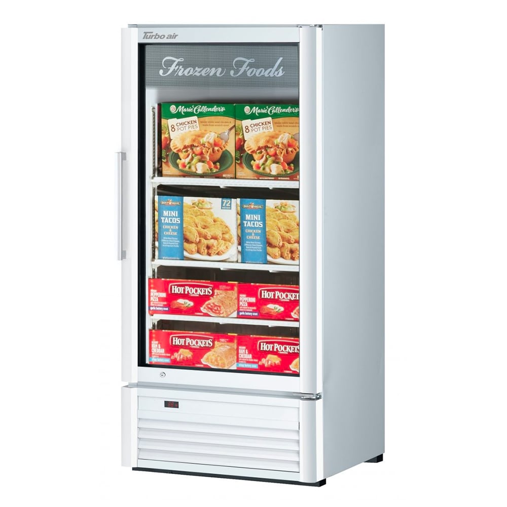 083-TGF10SDN 25 3/4" One Section Display Freezer w/ Swing Door - Bottom Mount Compressor, Wh...