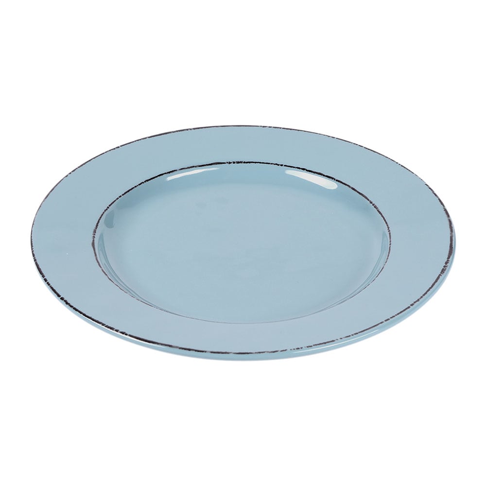 701-D1025TCB 10 1/2" Round Melamine Dinner Plate, Cameo Blue