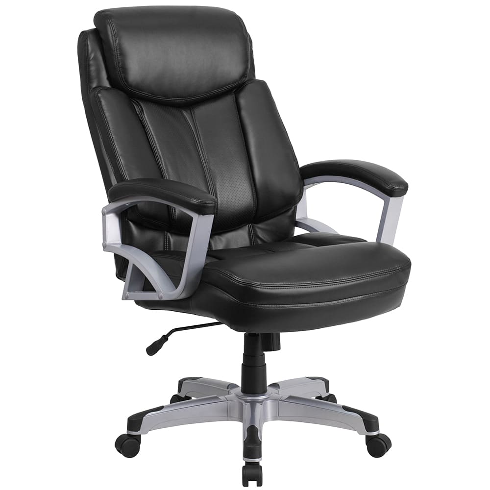 916-GO18501LEA Swivel Big & Tall Office Chair w/ High Back - Black LeatherSoft Upholstery
