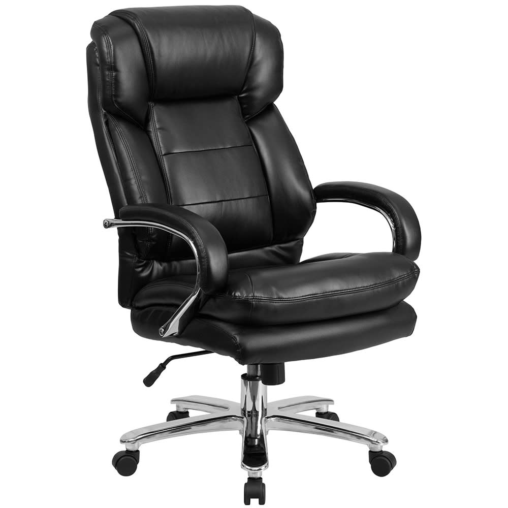 916-GO2078LEA Swivel Big & Tall Office Chair w/ High Back - Black LeatherSoft Upholstery