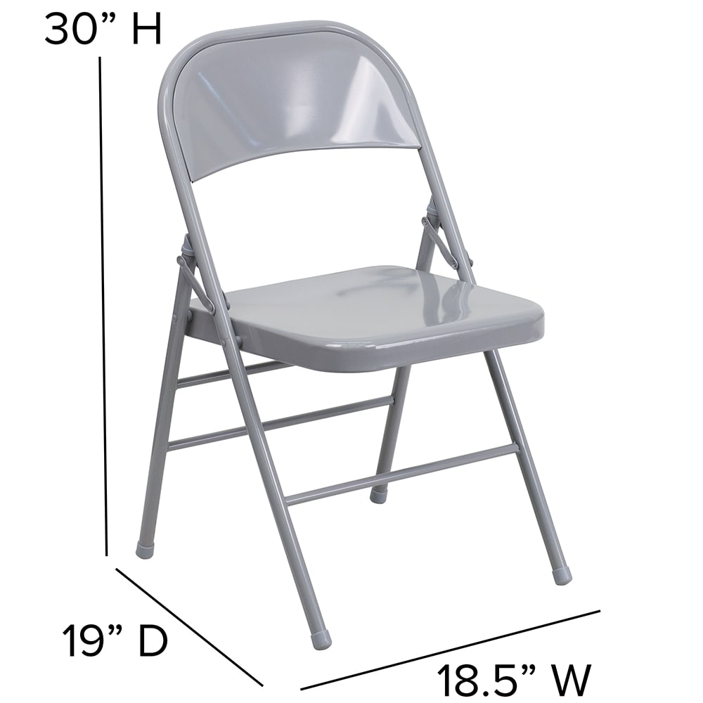 Flash Furniture HF3-MC-309AS-GY-GG Folding Chair w/ Gray Metal