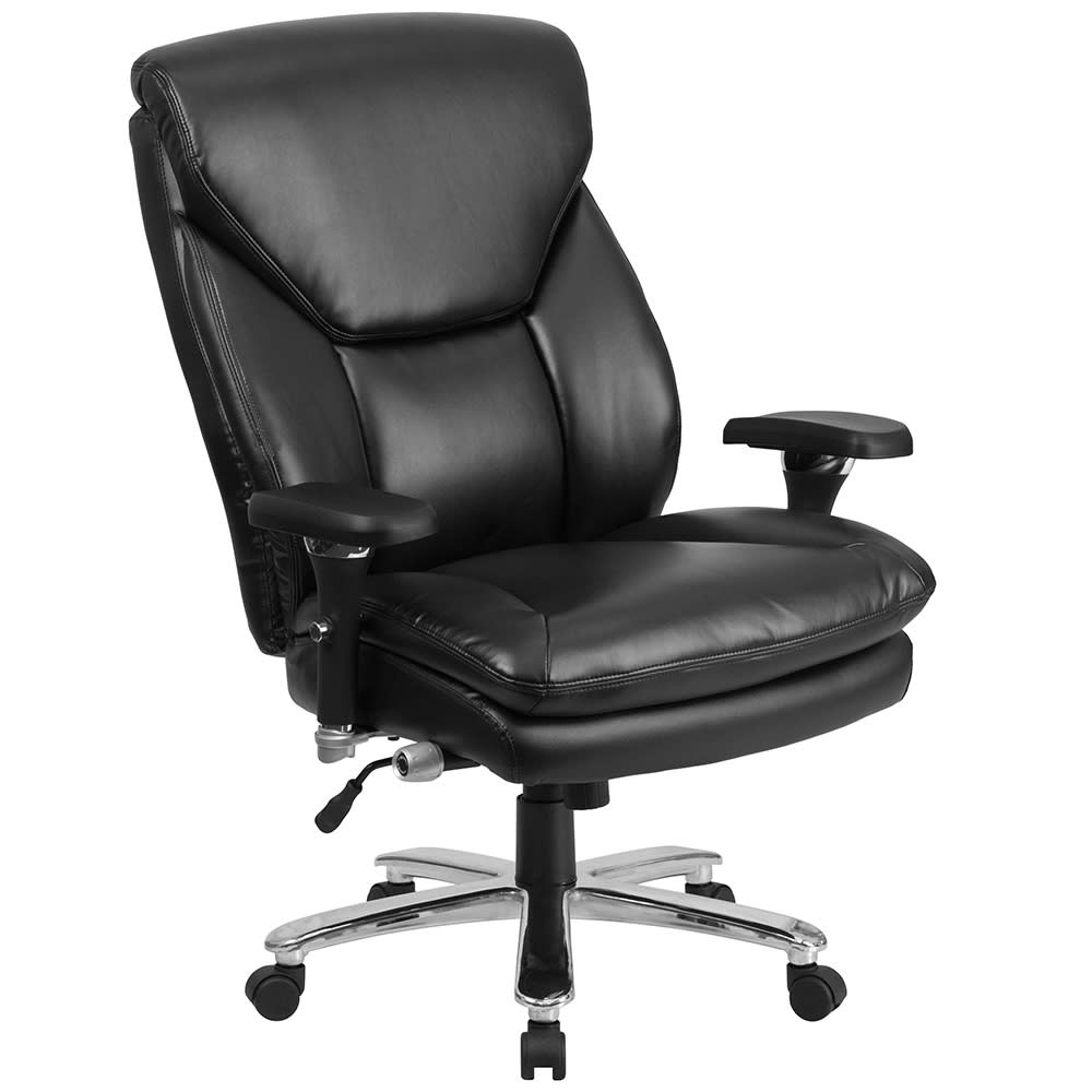 916-GO2085LEA Swivel Big & Tall Office Chair w/ High Back - Black LeatherSoft Upholstery