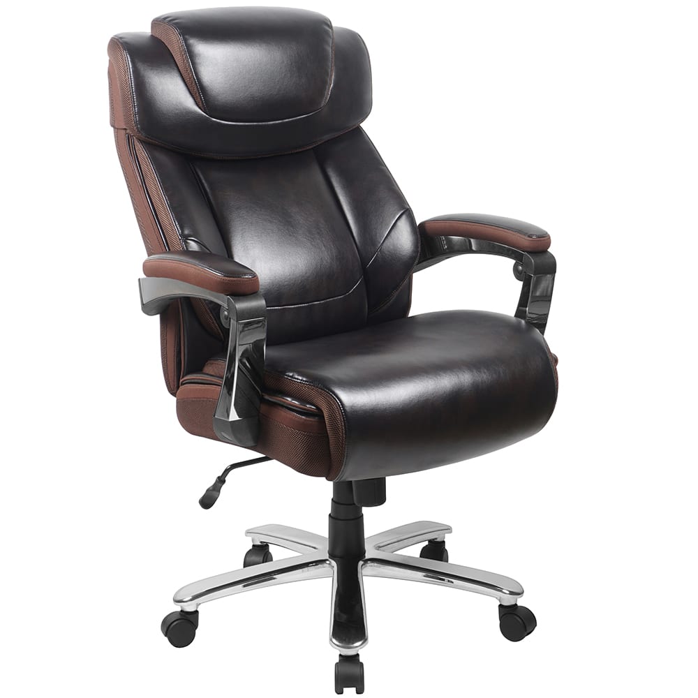 916-GO2223BN Swivel Big & Tall Office Chair w/ High Back - Brown LeatherSoft Upholstery