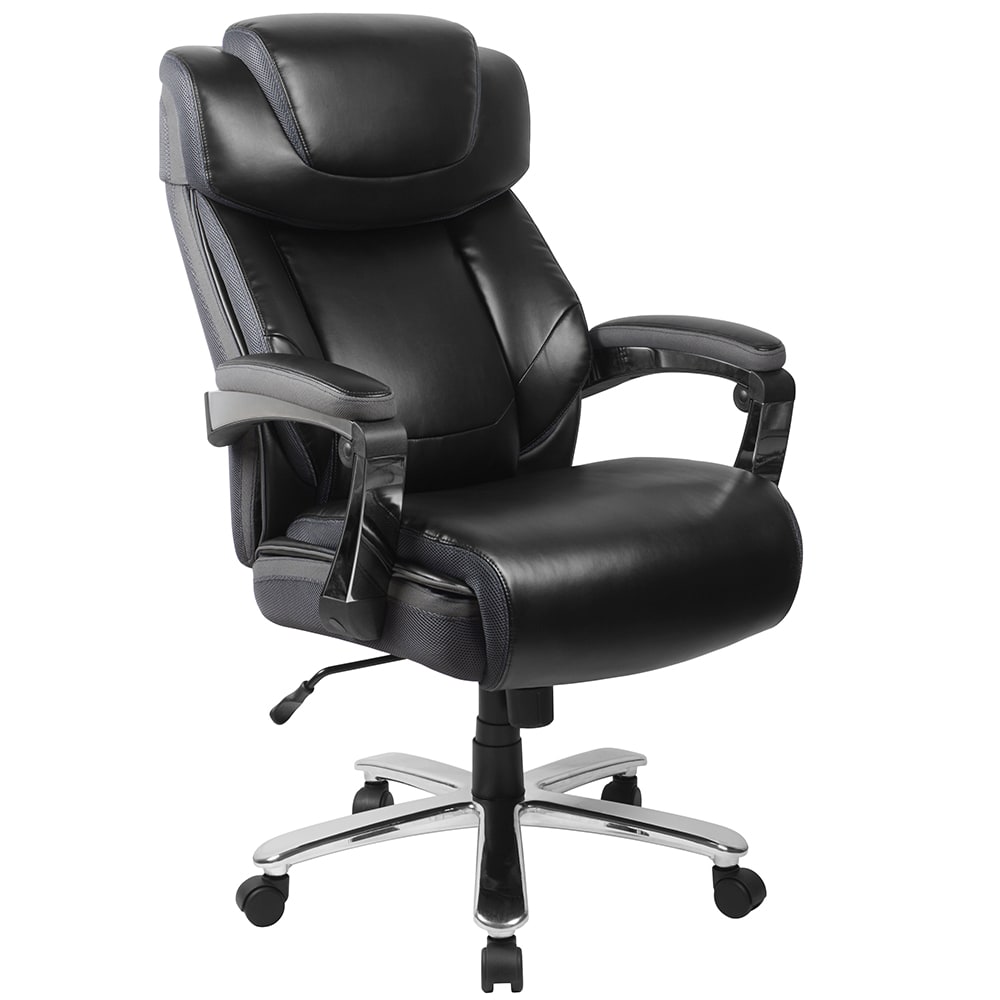 916-GO2223BK Swivel Big & Tall Office Chair w/ High Back - Black LeatherSoft Upholstery