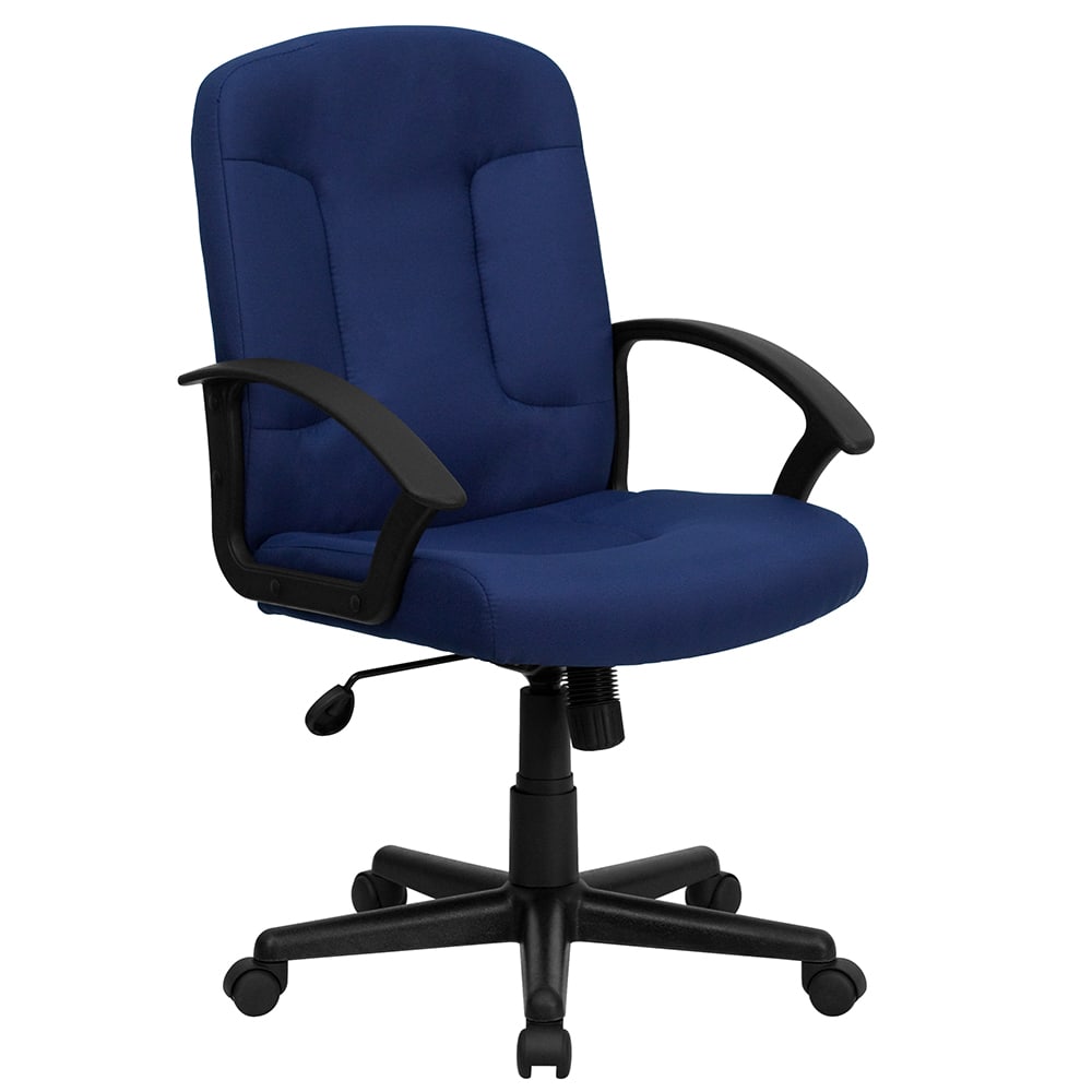 916-GOST6NVY Swivel Office Chair w/ Mid Back - Navy Blue Polyester Upholstery