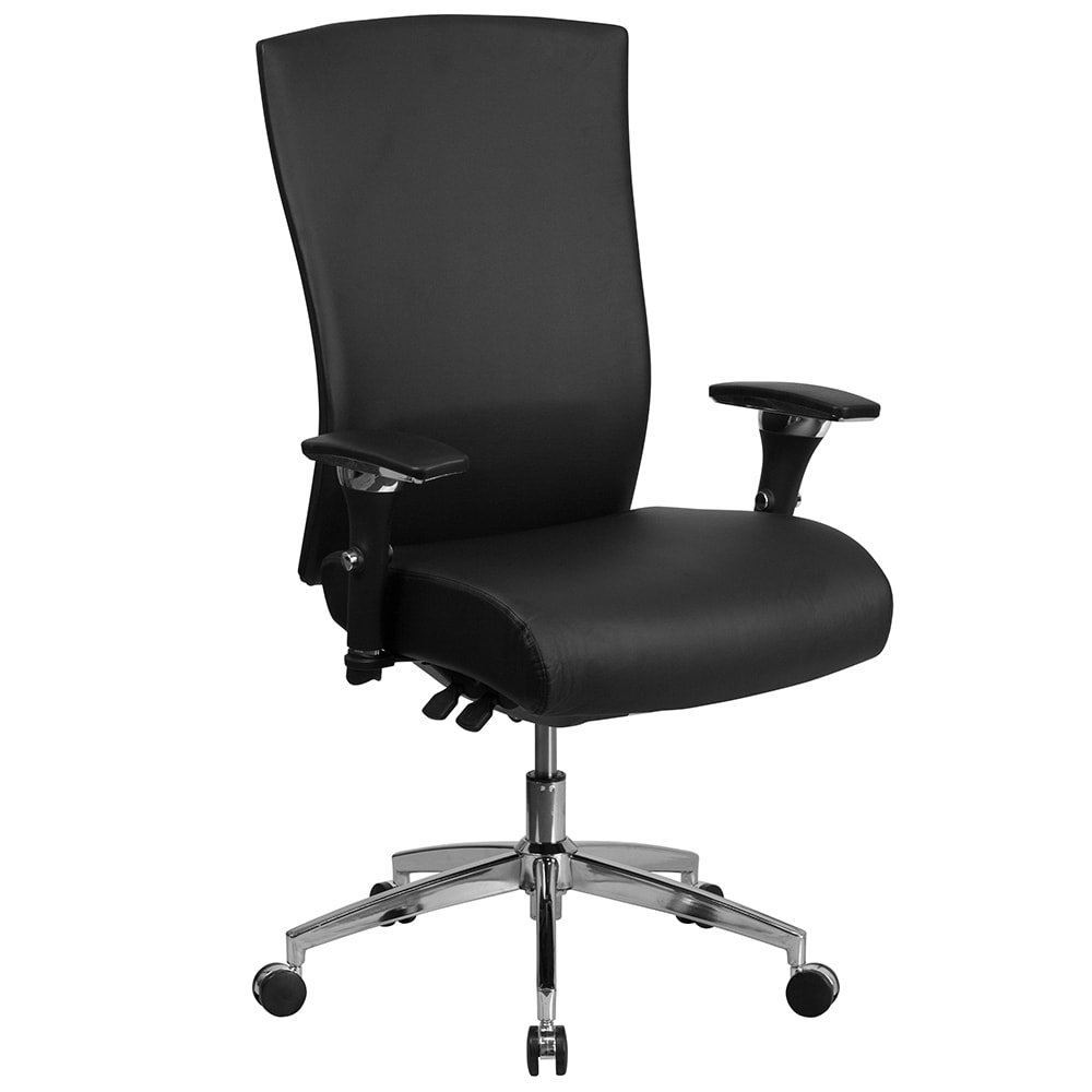 916-GOWY85H1 Swivel Office Chair w/ High Back - Black LeatherSoft Upholstery