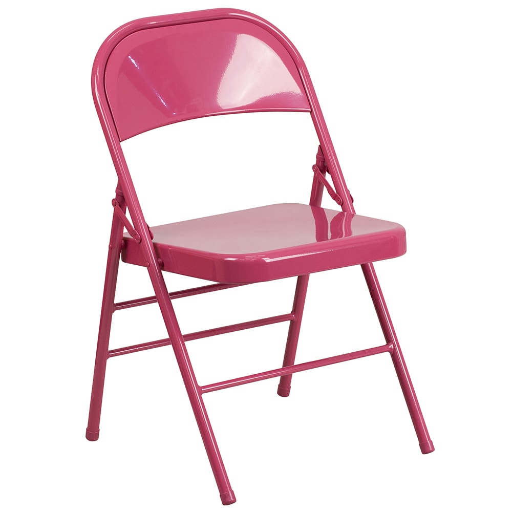 916-HF3FUCHSIA Steel Folding Chair - Fuchsia