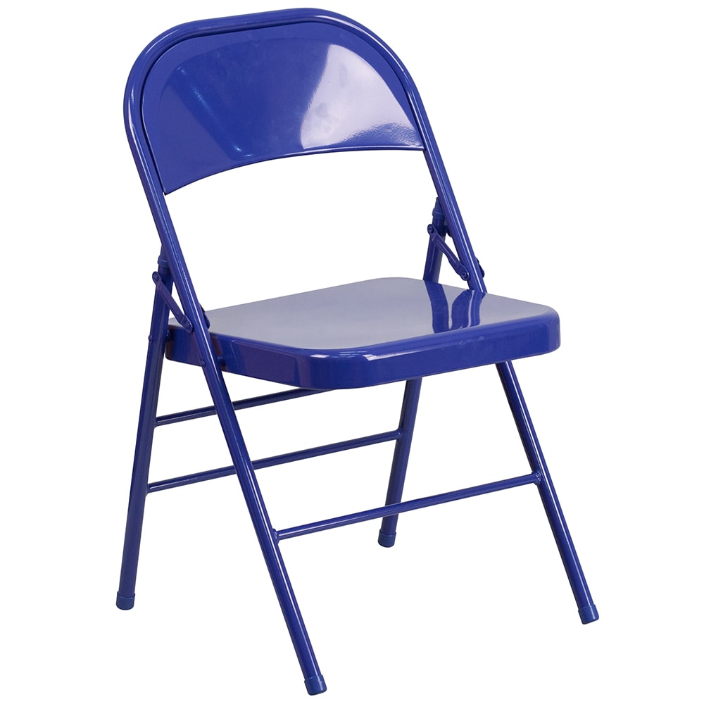 916-HF3BLU Steel Folding Chair - Blue