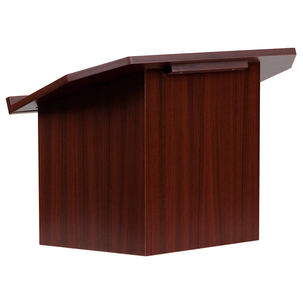 916-MTM8833LECT Portable Tabletop Lectern w/ Mahogany Laminate Surface - 27"W x 16 1/4"...
