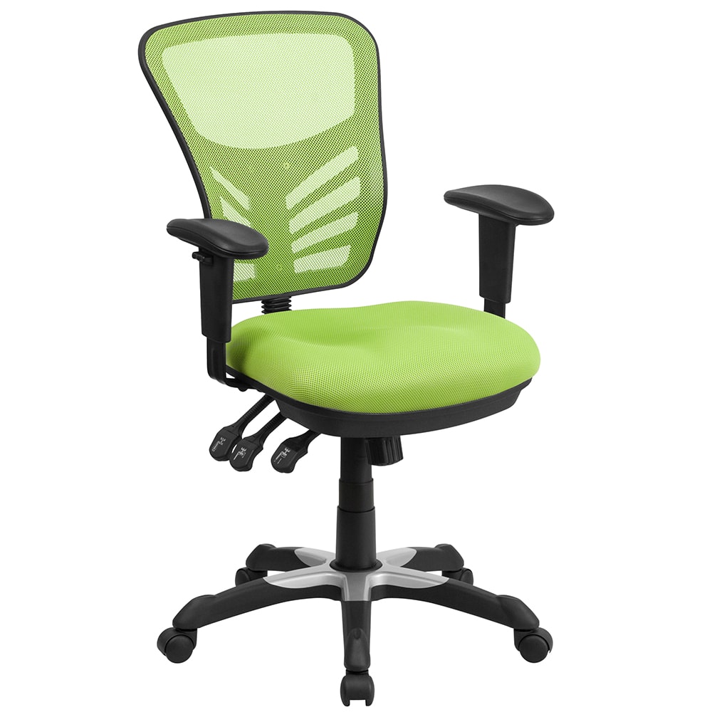 916-HL0001GN Swivel Office Chair w/ Mid Back - Green Mesh Back & Seat