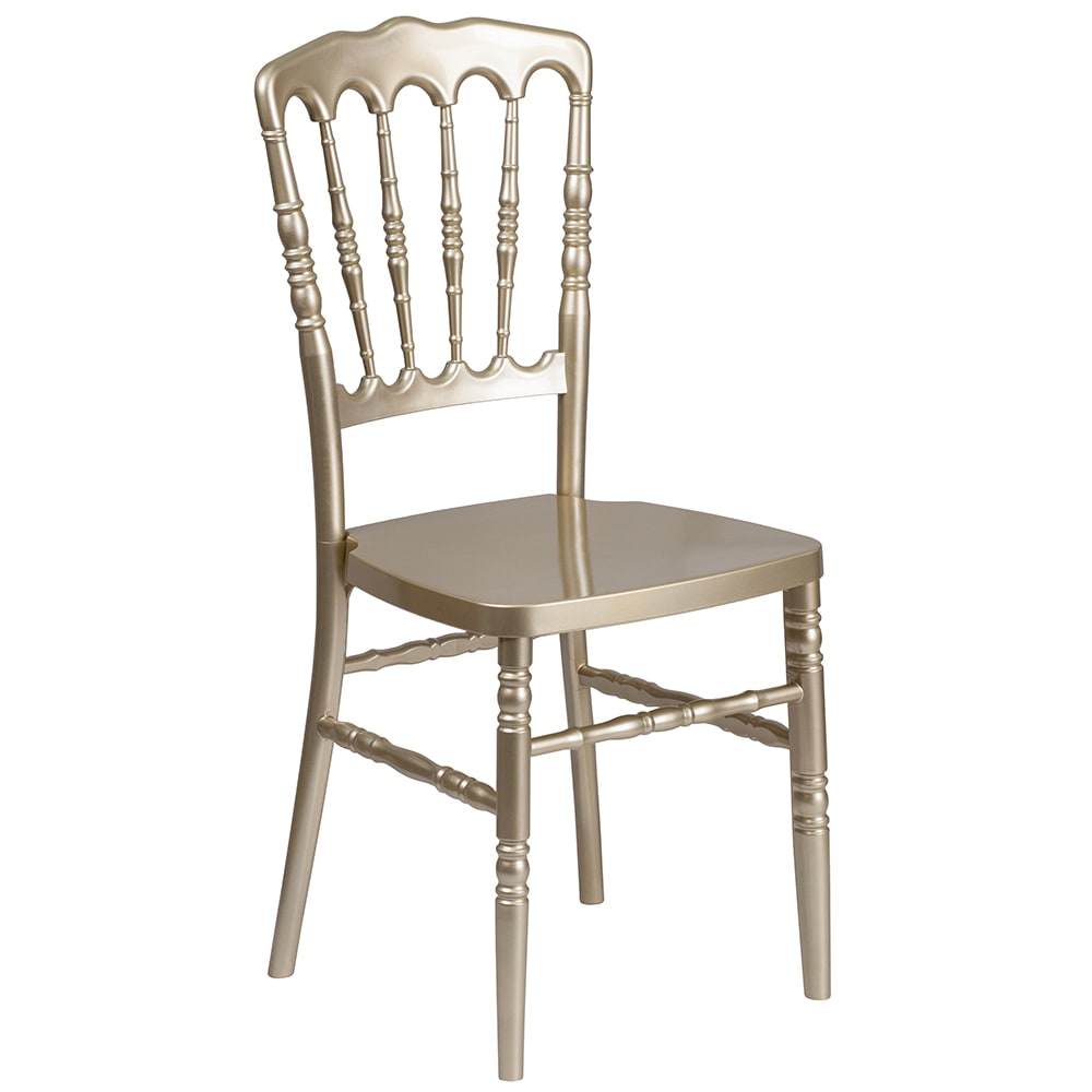 916-LELMONGD Stacking Napoleon Chair - Polypropylene, Gold