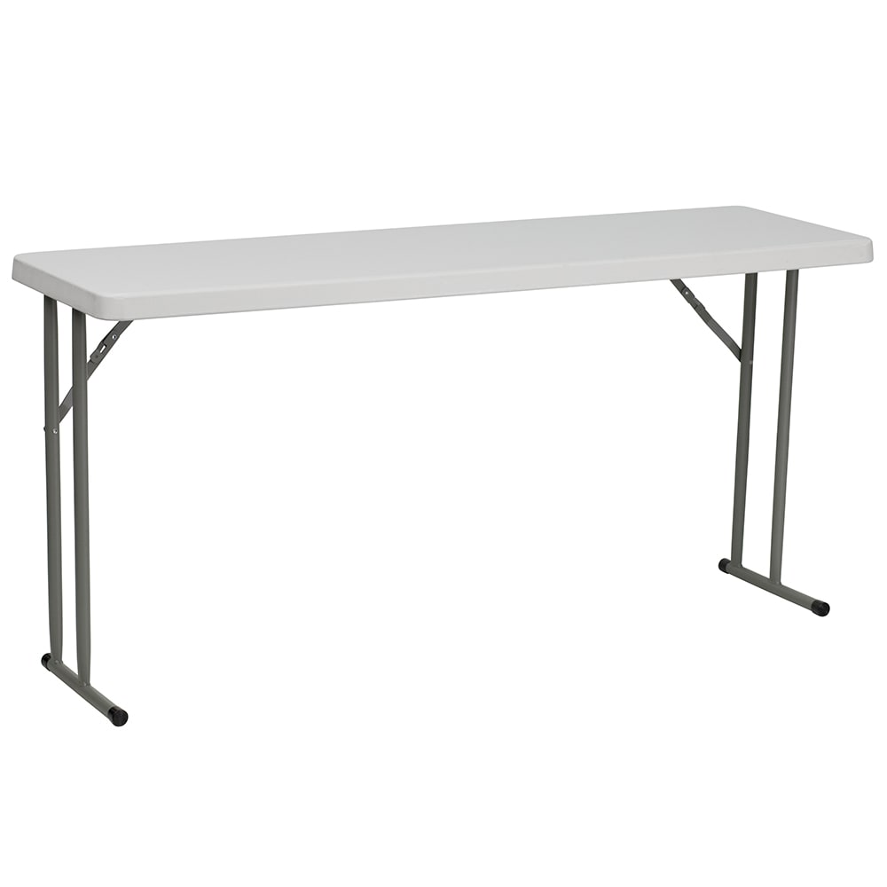 916-RB1860GG Rectangular Folding Training Table w/ Granite White Plastic Top - 60"W x 18&quo...