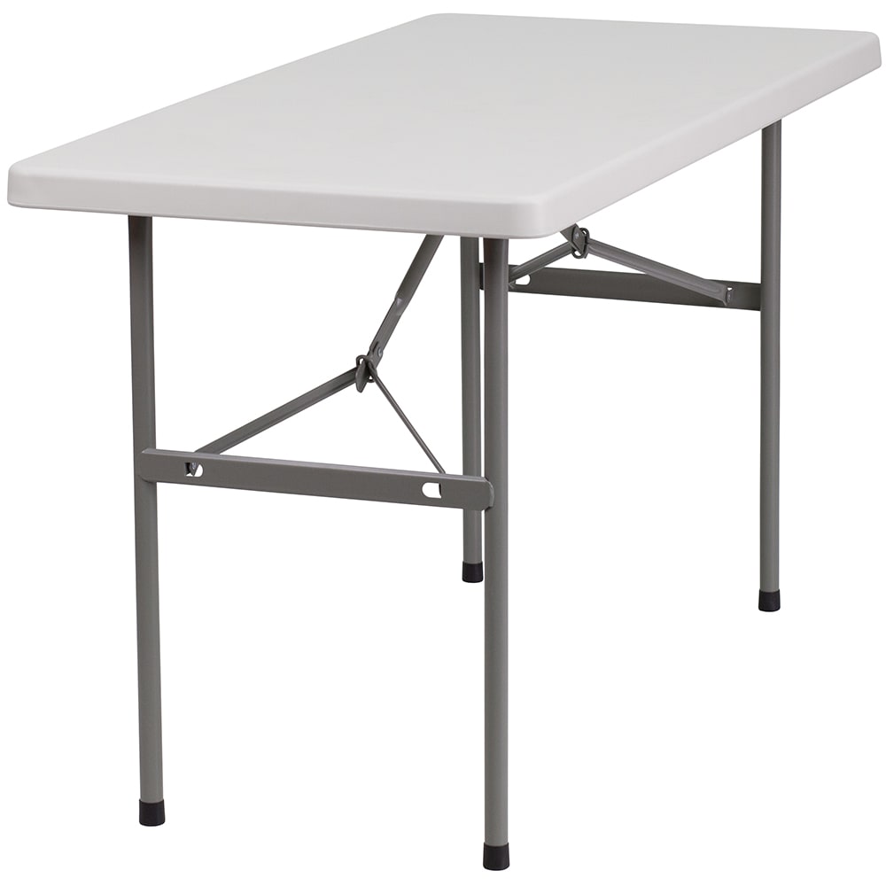 916-RB2448 Rectangular Folding Table w/ Granite White Plastic Top - 48"W x 24"D x 29&qu...