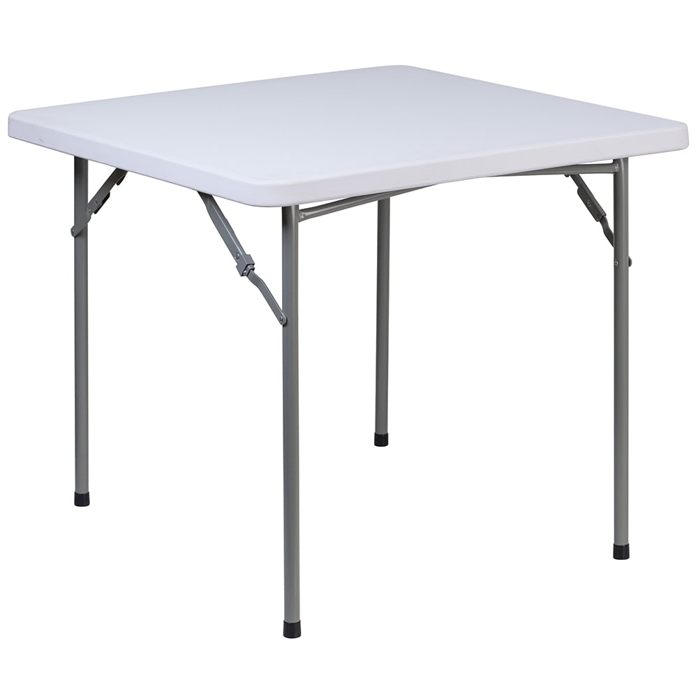916-RB3434 33 3/4" Square Folding Table w/ Granite White Plastic Top, 29"H