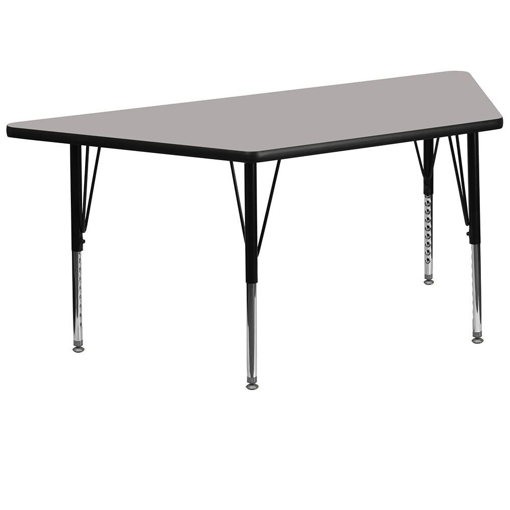 916-XA3060TGYHP Trapezoid Activity Table - 57 1/2"L x 26 1/4"W, Laminate Top, Gray