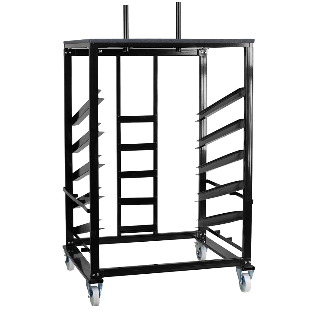 916-XA36COTADY Cocktail Table Dolly w/ (10) 36" Round Table Capacity - Steel, Black