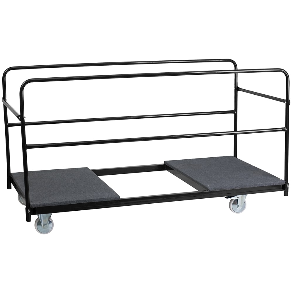 916-XA74DOLLY Folding Table Dolly w/ (10) 72" Round Table Capacity - Steel, Black