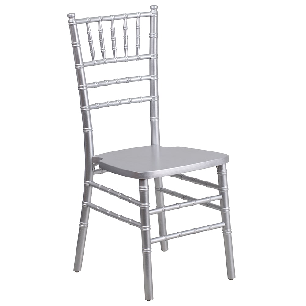 916-XSSILVER Chiavari Chair - Acacia Wood, Silver